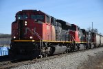 Westbound manifest waits for clearance to proceed